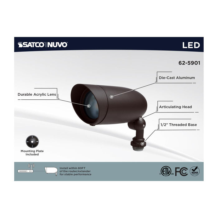 SATCO Satco 62-5901 LED 6W Landscape Flood RGB and 2700K-5000K Tunable White