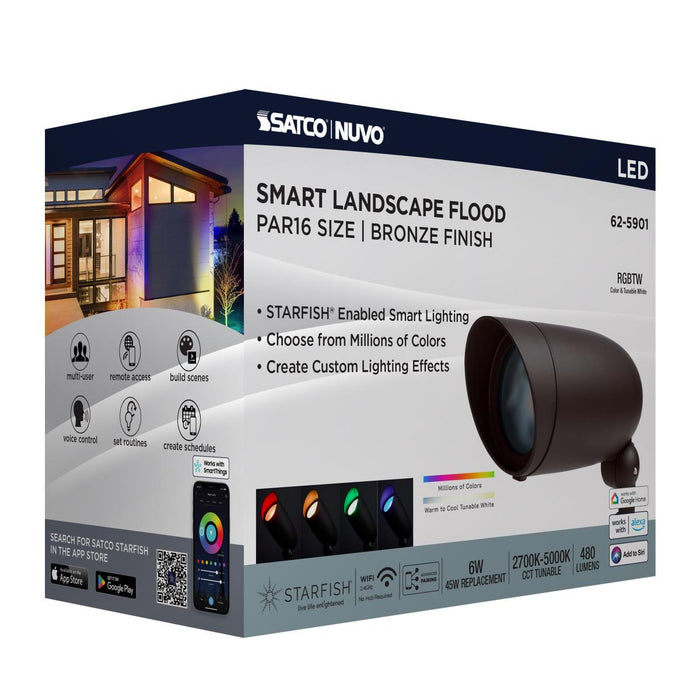 SATCO Satco 62-5901 LED 6W Landscape Flood RGB and 2700K-5000K Tunable White