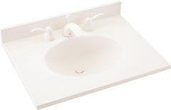 SWAN Swan VT01937.042 Ellipse Single-Bowl Vanity Top 37-in L X 19-in W X 7.25-in H