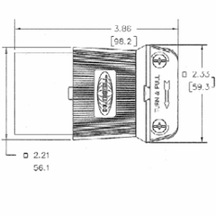 Hubbell Wiring Device-Kellems HBL2413 Female Heavy Duty Insulated Grounding Connector 125/250 VAC 20 A NEMA L14-20R