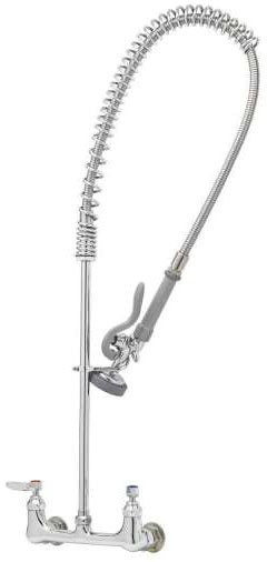 T&S BRASS T&S Brass B-0133 Easy-Install Pre-Rinse Unit 1.15 GPM 8 Hole Center