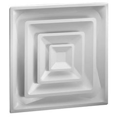HART & COOLEY Hart & Cooley 50500 4-Way Steel Ceiling Diffuser w/ 6 Collar