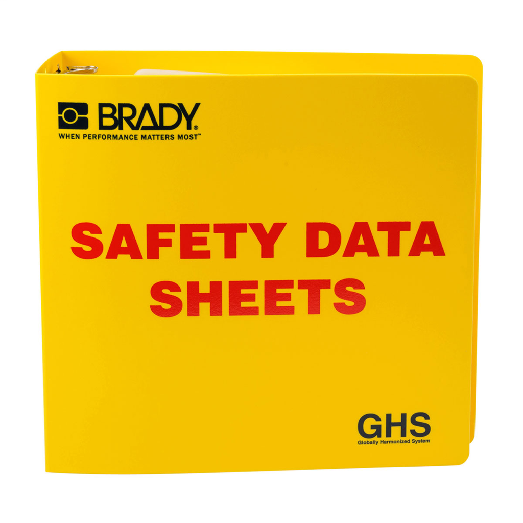 BRADY Brady 121184 GHS - 3 Safety Data Sheet Binder - English - 11 H x 3.5 D - Replacement MPN