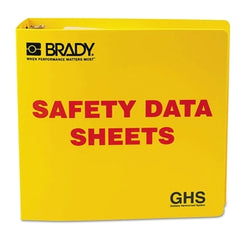 BRADY Brady 121184 GHS - 3 Safety Data Sheet Binder - English - 11 H x 3.5 D - Replacement MPN