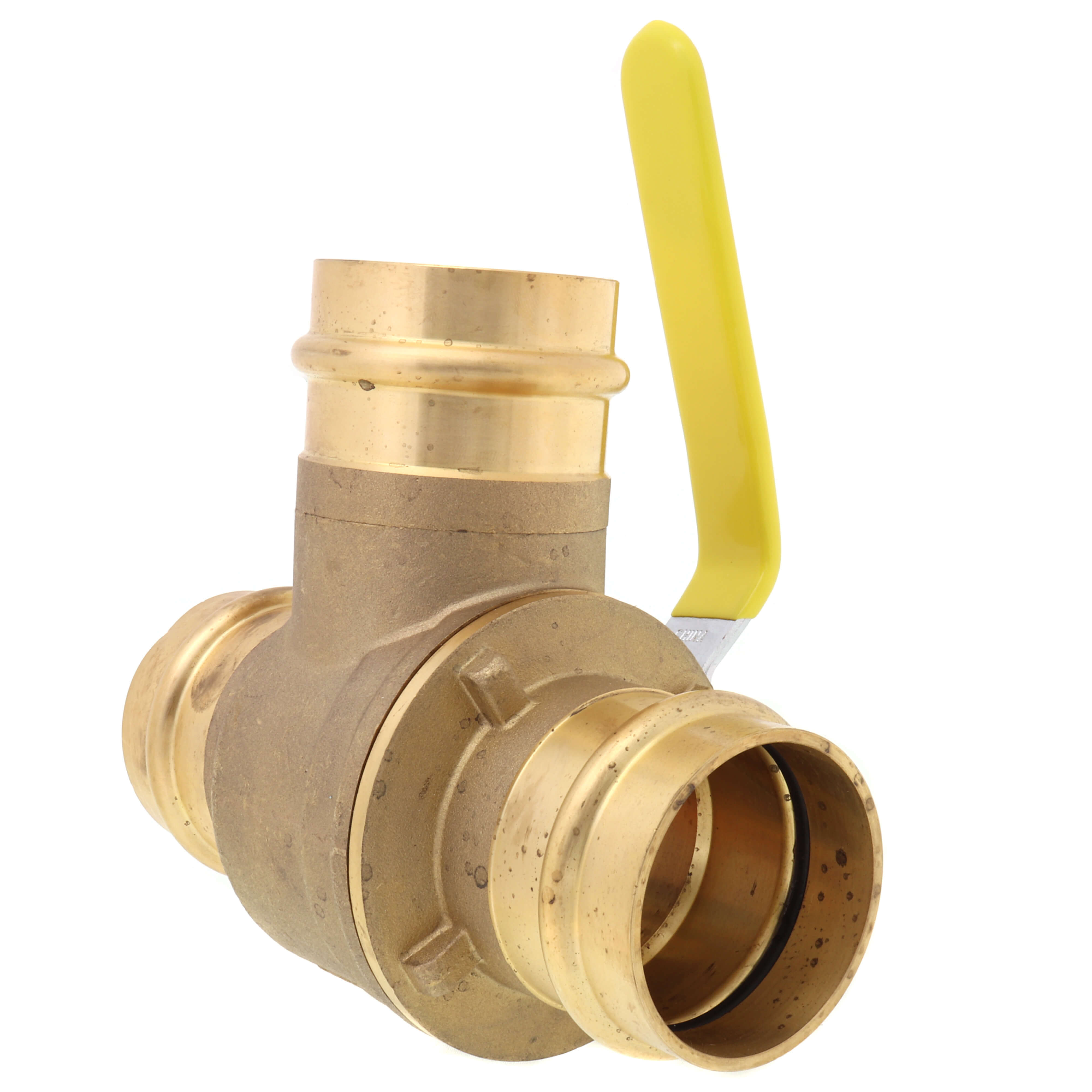WEBSTONE Webstone H-80747W 2 Press 3-Way DZR Brass T-Flow Ball Valve (Lead Free)
