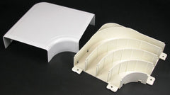 LEGRAND Wiremold 5411FO Flat Non-Metallic Raceway Elbow, 90 deg Bend, 2 in Bend Radius, 1-11/16 x 5-1/4 in OD