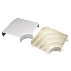 LEGRAND Wiremold 5411FO Flat Non-Metallic Raceway Elbow, 90 deg Bend, 2 in Bend Radius, 1-11/16 x 5-1/4 in OD