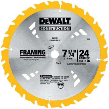 DEWALT DeWalt DW3192 Circular Saw Blades, 7-1/4 Diameter, 18 Teeth