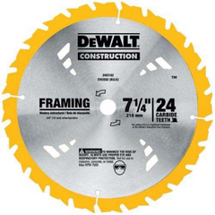 DEWALT DeWalt DW3192 Circular Saw Blades, 7-1/4 Diameter, 18 Teeth