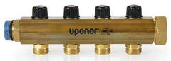 UPONOR Uponor A2663212 R32 x R20, NPT x NPT, 145 PSI, UNS C3850 Brass, 2-Port, Manifold with Balancing Valve