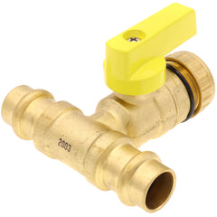 WEBSTONE Webstone H-80672W 1/2 Pro-Pal Press T-Drain Full Port Ball Valve w/ Hi-Flow Hose Drain Lead Free