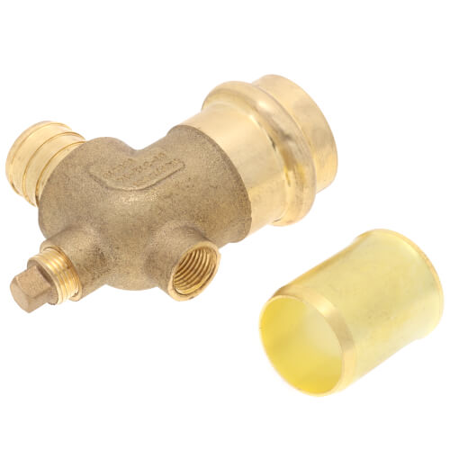 WEBSTONE Webstone H-16833W-R58 5/8 x 3/4 PEX Crimp x Copper Press Brass Dual Vent Elbow Lead Free