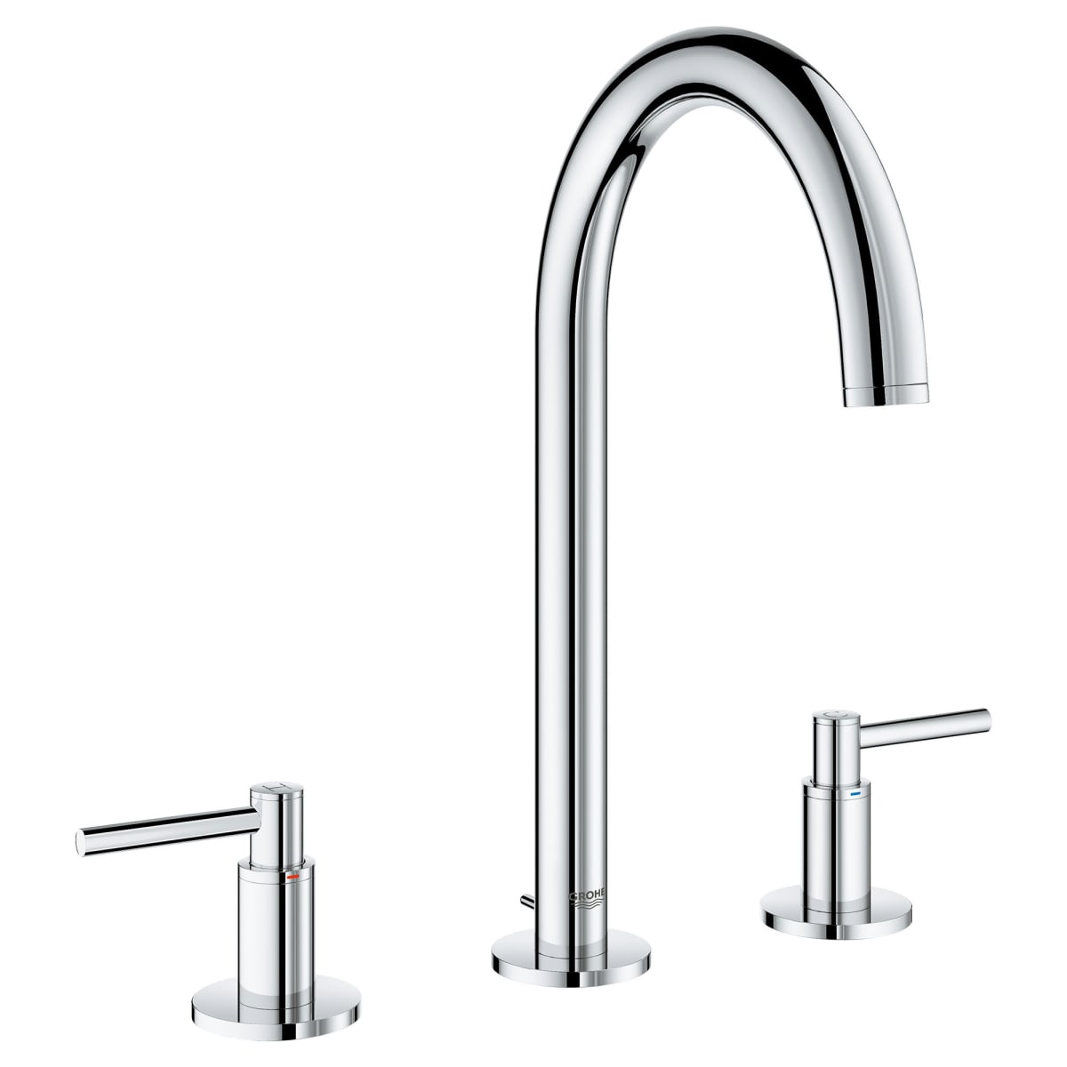 GROHE GROHE 20069003 GROHE FITTINGS POWER 8 Widespread 2-Handle Bathroom Faucet 1.2 GPM