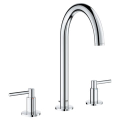 GROHE GROHE 20069003 GROHE FITTINGS POWER 8 Widespread 2-Handle Bathroom Faucet 1.2 GPM