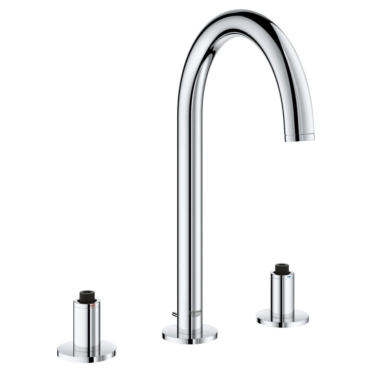 GROHE GROHE 20069003 GROHE FITTINGS POWER 8 Widespread 2-Handle Bathroom Faucet 1.2 GPM