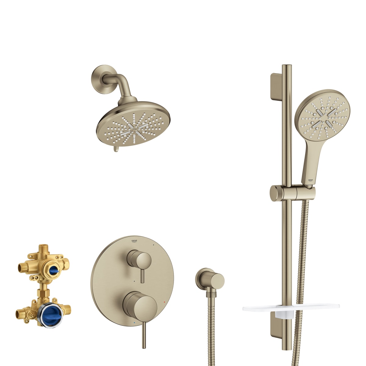 GROHE Grohe 29431EN0 Timeless Pressure Balance Shower Set in Grohe Brushed Nickel