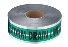 MILWAUKEE Milwaukee 31-031 Detectable Warning Tape 1000 ft x 3 in Caution Storm Drain Line Below