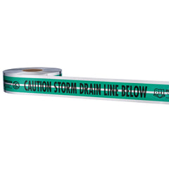 MILWAUKEE Milwaukee 31-031 Detectable Warning Tape 1000 ft x 3 in Caution Storm Drain Line Below