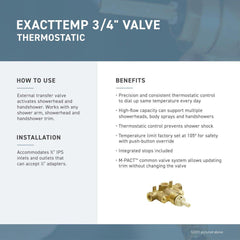 MOEN Moen TS32110BG Weymouth Single Handle Thermostatic Valve Trim in Brushed Gold