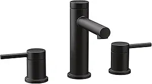 MOEN Moen TV6193BL Align Two Handle Widespread Bathroom Sink Faucet with Drain Kit & Valve