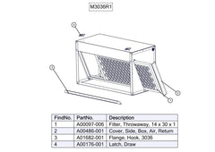 THE UNICO SYSTEM THE UNICO SYSTEM M3036R1 Horizontal Multiple Return Module 3036