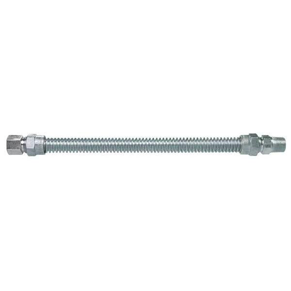 DORMONT DORMONT 30C-3132-18 Model 1/2 ID (5/8 OD) Coated Stainless Steel Gas Connector 1/2 MIP x 1/2 FIP