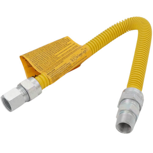 DORMONT DORMONT 30C-3132-18 Model 1/2 ID (5/8 OD) Coated Stainless Steel Gas Connector 1/2 MIP x 1/2 FIP