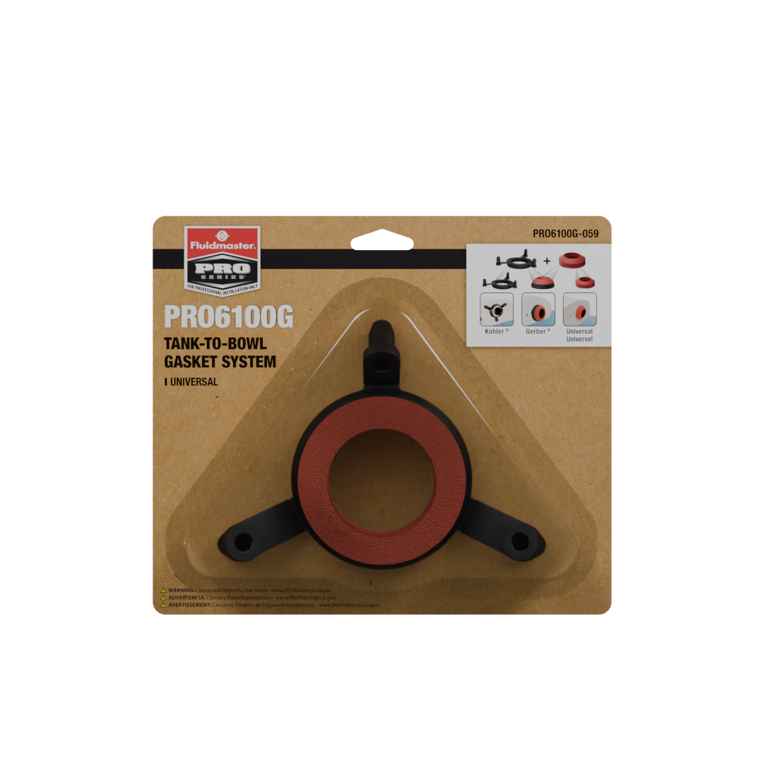 FLUIDMASTER Fluidmaster PRO6100G-059-P10 Universal Tank to Bowl Gasket System 2 inch