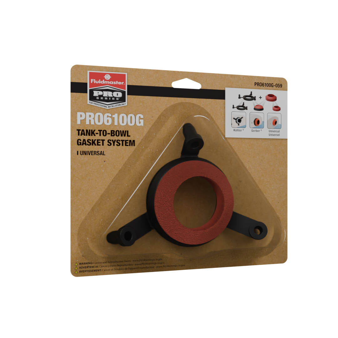 FLUIDMASTER Fluidmaster PRO6100G-059-P10 Universal Tank to Bowl Gasket System 2 inch