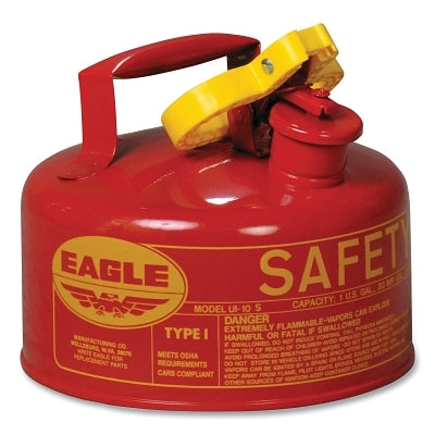 EAGLE GASKET AND PACKING Eagle UI10S Type I 1 gal Gas Safety Can in Red