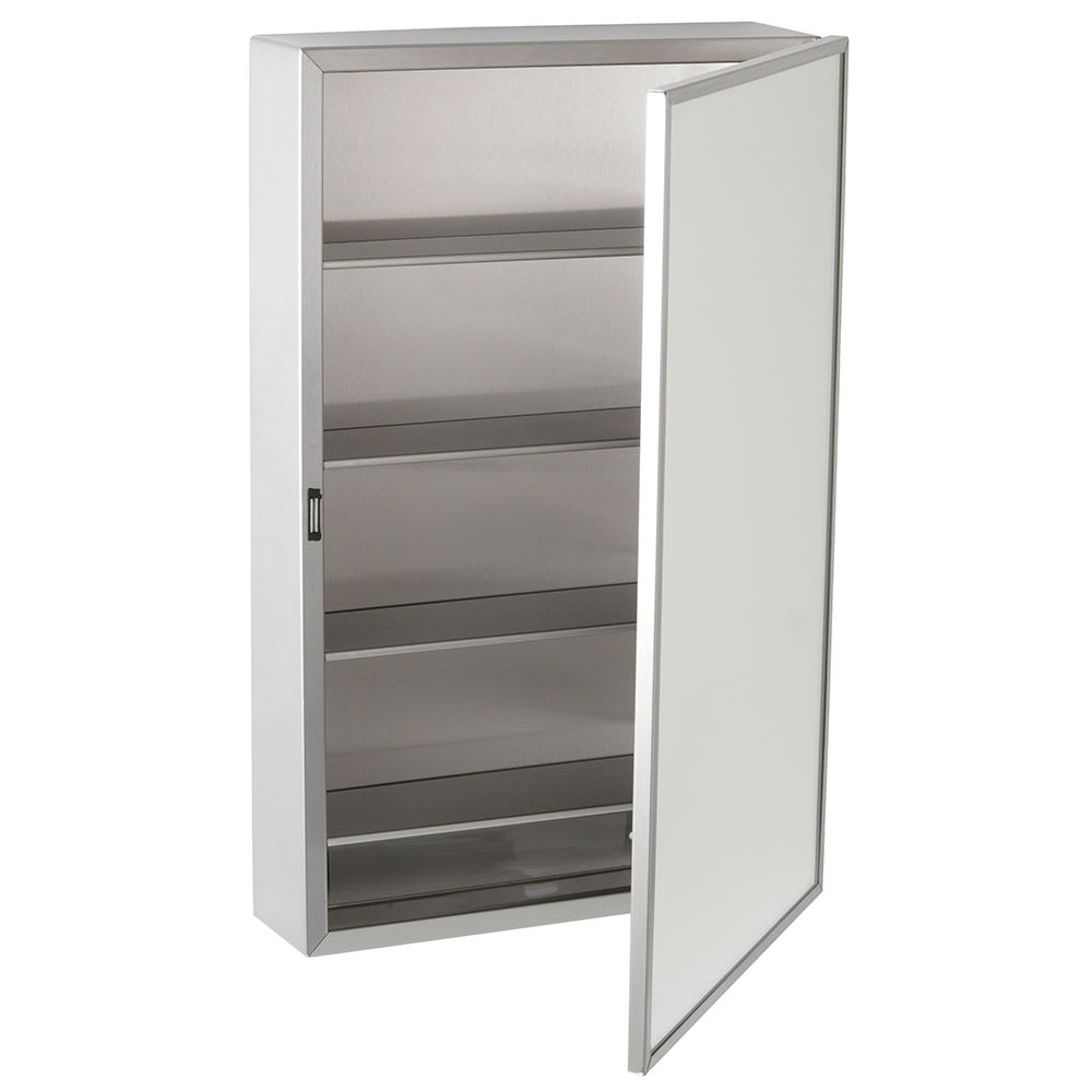 BOBRICK Bobrick 299 Surface-Mounted Medicine Cabinet 17 Inches Width x 26-7/8 Inches Height x 5 Inches Depth