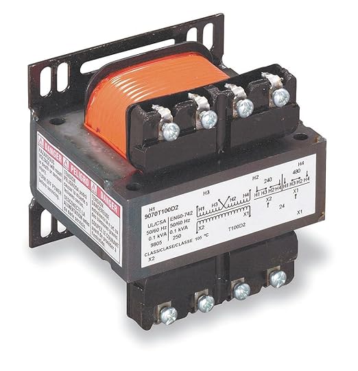 SCHNEIDER ELECTRIC SQUARE D 9070T100D1 Control Transformer 100VA (2.89 In. H)