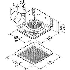 BROAN-NUTONE Broan-Nutone AE80B Ventilation Fan 80 CFM