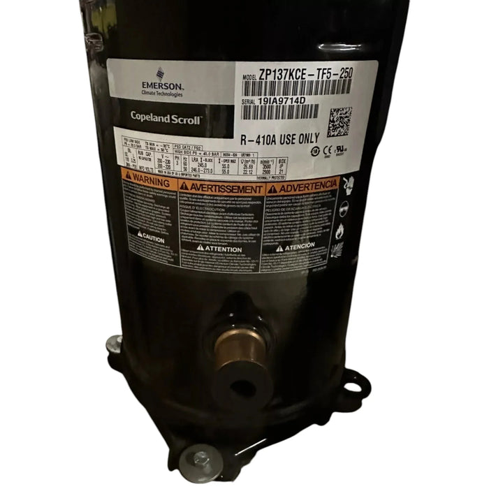 COPELAND Copeland ZP137KCE-TF5-250 Compressor 11-1/2 HP 137,000 BTU Replacement ZP137KCETF5250