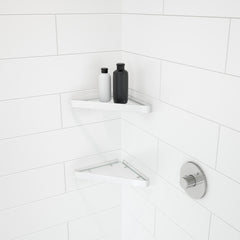 MAAX MAAX 10042818-276 Manhattan Corner Shelf with Glass