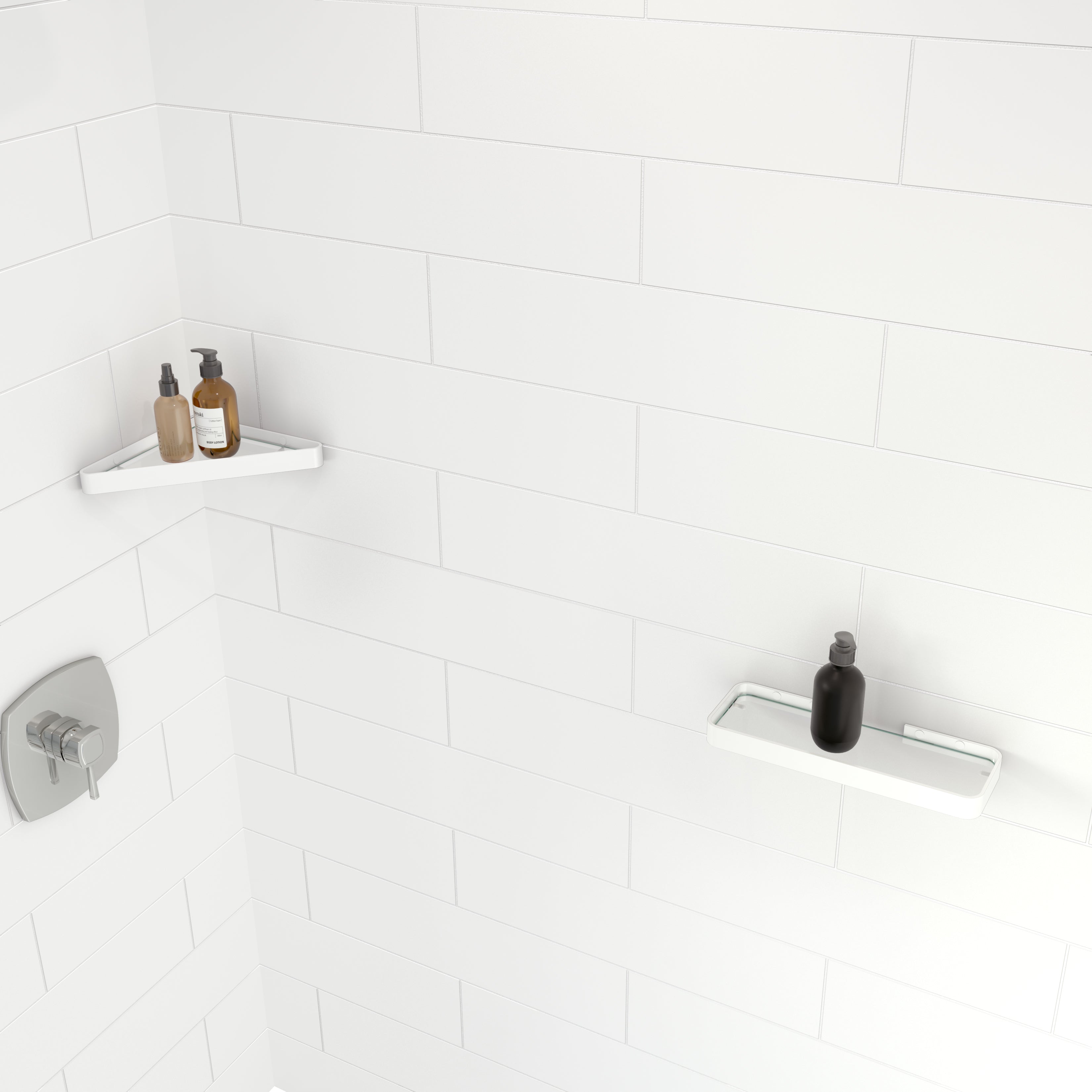 MAAX MAAX 10042818-276 Manhattan Corner Shelf with Glass