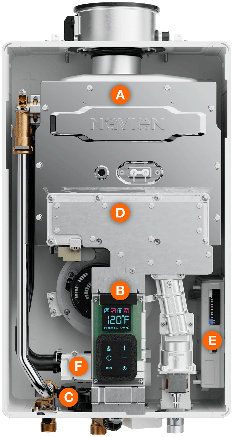 NAVIEN Navien NHW700-160SU NHW-160SU Premium Non-Condensing Tankless Water Heater 160 KBtu/hr