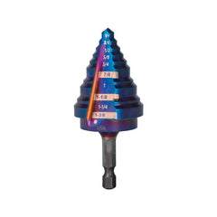 SPYDER Spyder 19024 Mach-Blue 10-Step Drill Bit (1/4-in to 1-3/8-in)