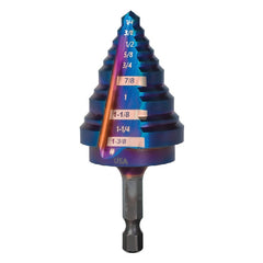 SPYDER Spyder 19024 Mach-Blue 10-Step Drill Bit (1/4-in to 1-3/8-in)