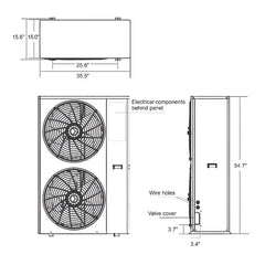 SPACEPAK Spacepak SIS-060A4 SIS Series Split Inverter Air-to-Water Heat Pump