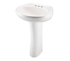 GERBER PLUMBING Gerber Plumbing G0012504 Maxwell 20-1/2 x 17-3/4 x 33-3/4 Round Petite Pedestal Sink