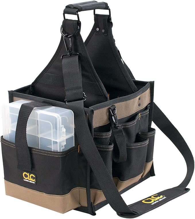 CUSTOM LEATHERCRAFT Custom Leathercraft 1528 Electrical & Maintenance Tool Carrier 11 inch