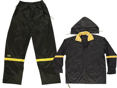 CUSTOM LEATHERCRAFT Custom Leathercraft R103L Rain Wear Black Nylon 3-Piece Rain Suit Replacement MPN