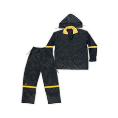 CUSTOM LEATHERCRAFT Custom Leathercraft R103L Rain Wear Black Nylon 3-Piece Rain Suit Replacement MPN