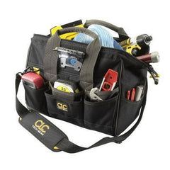 CUSTOM LEATHERCRAFT Custom Leathercraft L230 Tech Gear Lighted Tool Bag 14-Inch 29 Pocket