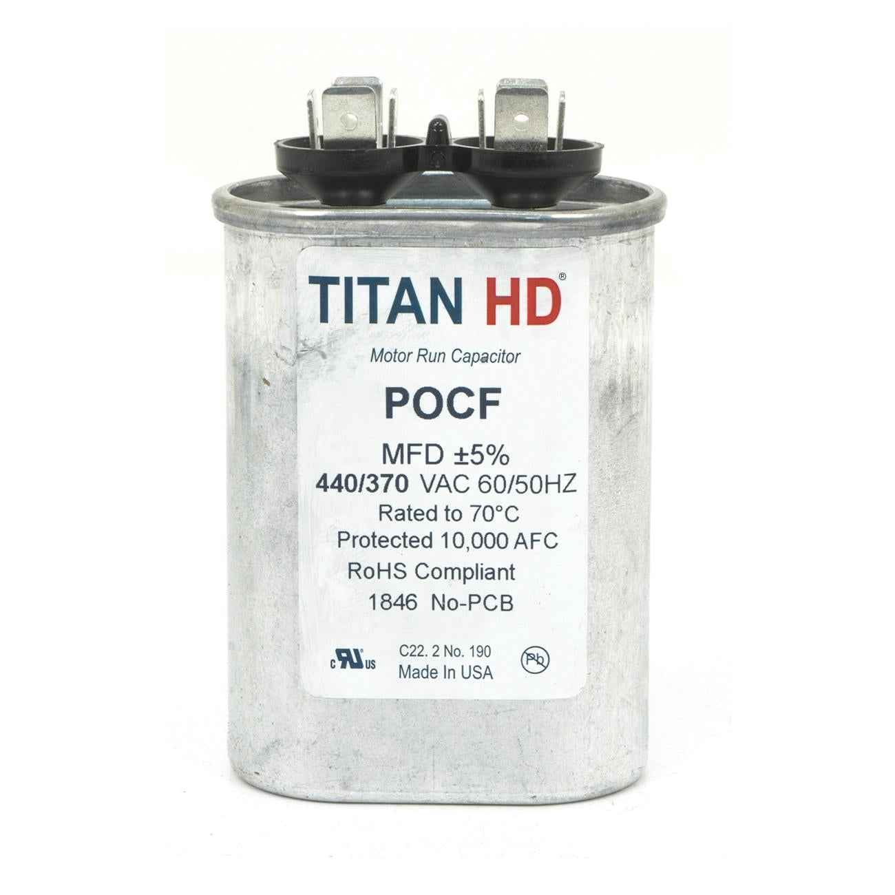 DIVERSITECH DiversityTech POCF25B Titan HD Motor Run Capacitor 25 uF 440/370 VAC