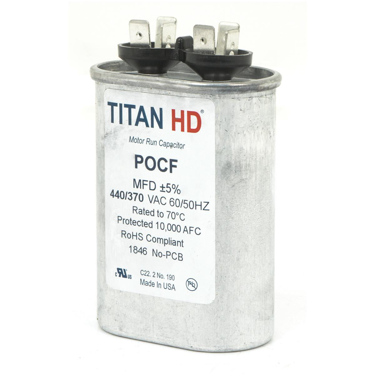 DIVERSITECH DiversityTech POCF25B Titan HD Motor Run Capacitor 25 uF 440/370 VAC