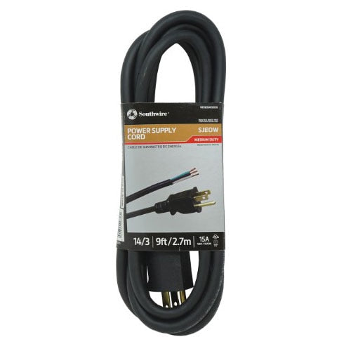 SOUTHWIRE Southwire 9858SW0008 14/3 SJEOW 9 feet Power Supply Cord