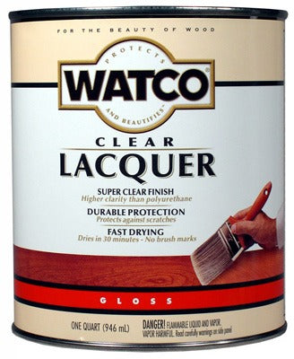 RUST-OLEUM Rust-oleum 63041 Gloss Lacquer Clear Wood Finish 1 Qt