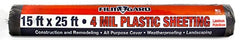BERRY PLASTICS Berry Plastics Corp 1141017 Black Plastic Sheeting 4 Mil